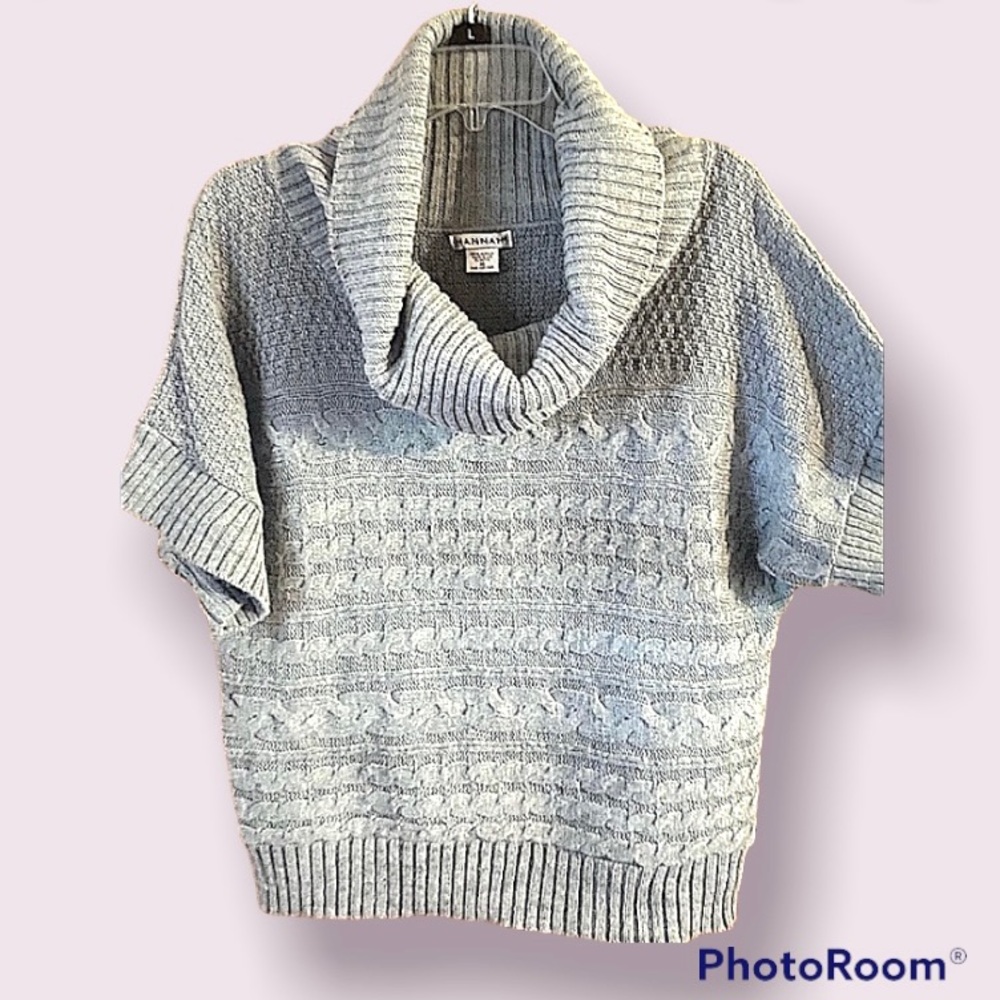 🥳HP🥳EUC*Hannah Cowl-neck Sweater- light Grey - Picture 2 of 8